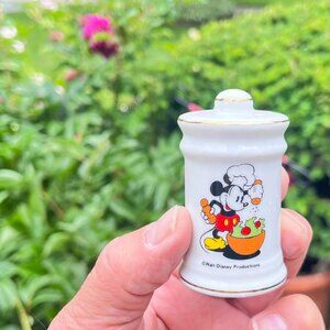 VTG Ceramic Mickey Mouse Chef Mickey Salt Shaker Walt Disney Made in Japan